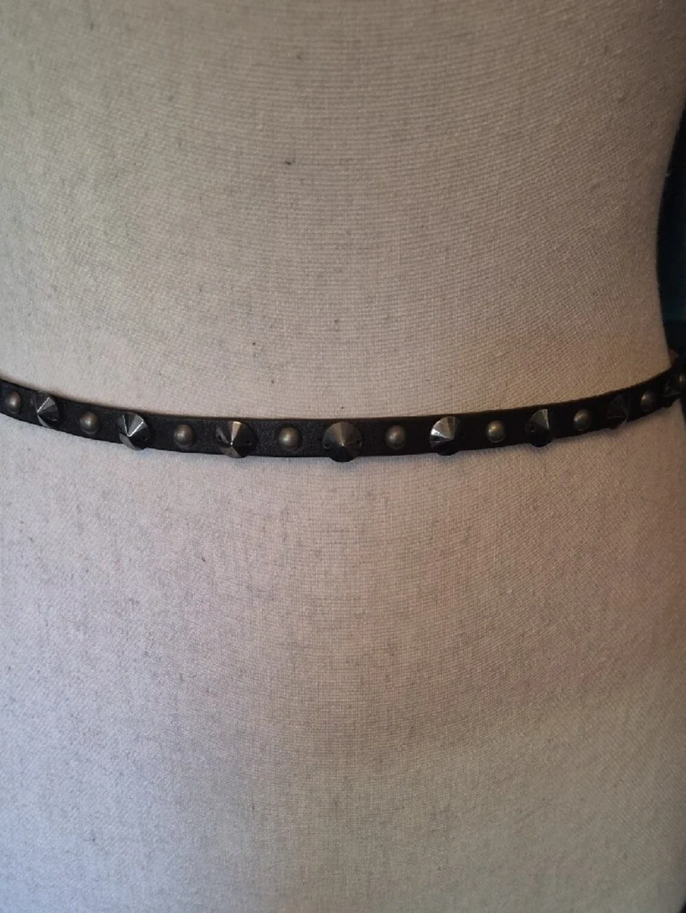 NWOT J. Crew Black Studded Leather Belt Sz Small